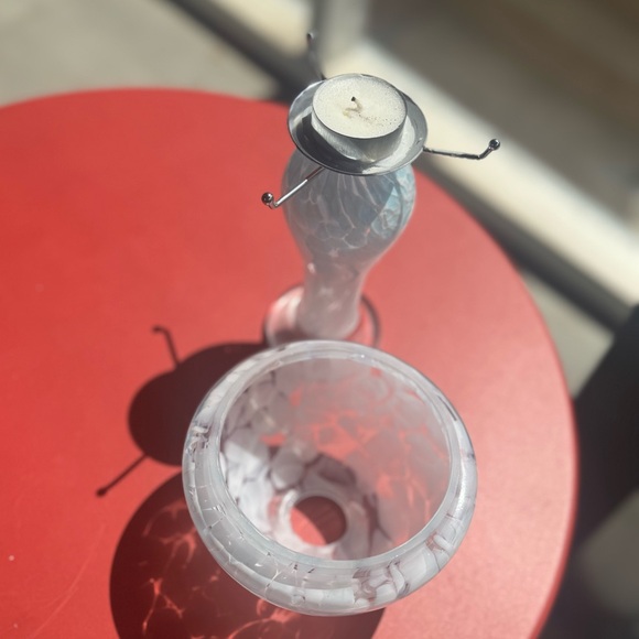 Royal Limited white Crystal Pedestal fairy light Votive Candle Lamp 8.5” Tall - Picture 7 of 15